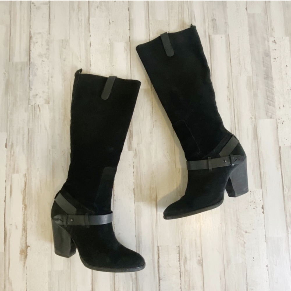Dolce Vita Womens Black Suede Knee High Boots 9